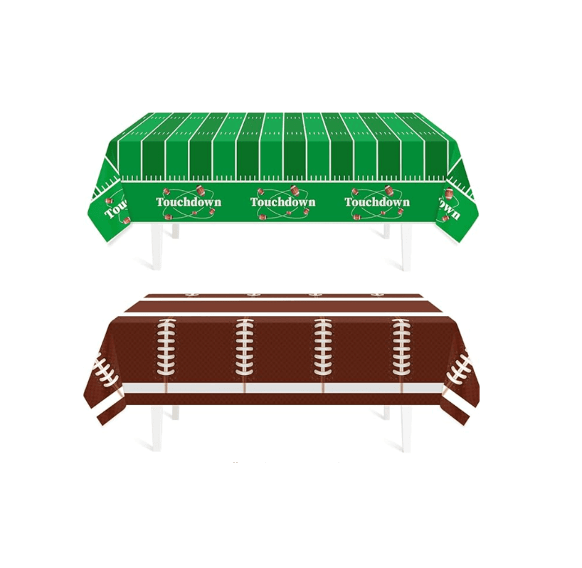 Football Party Decorations,2 Pack Football Tablecloth Disposable