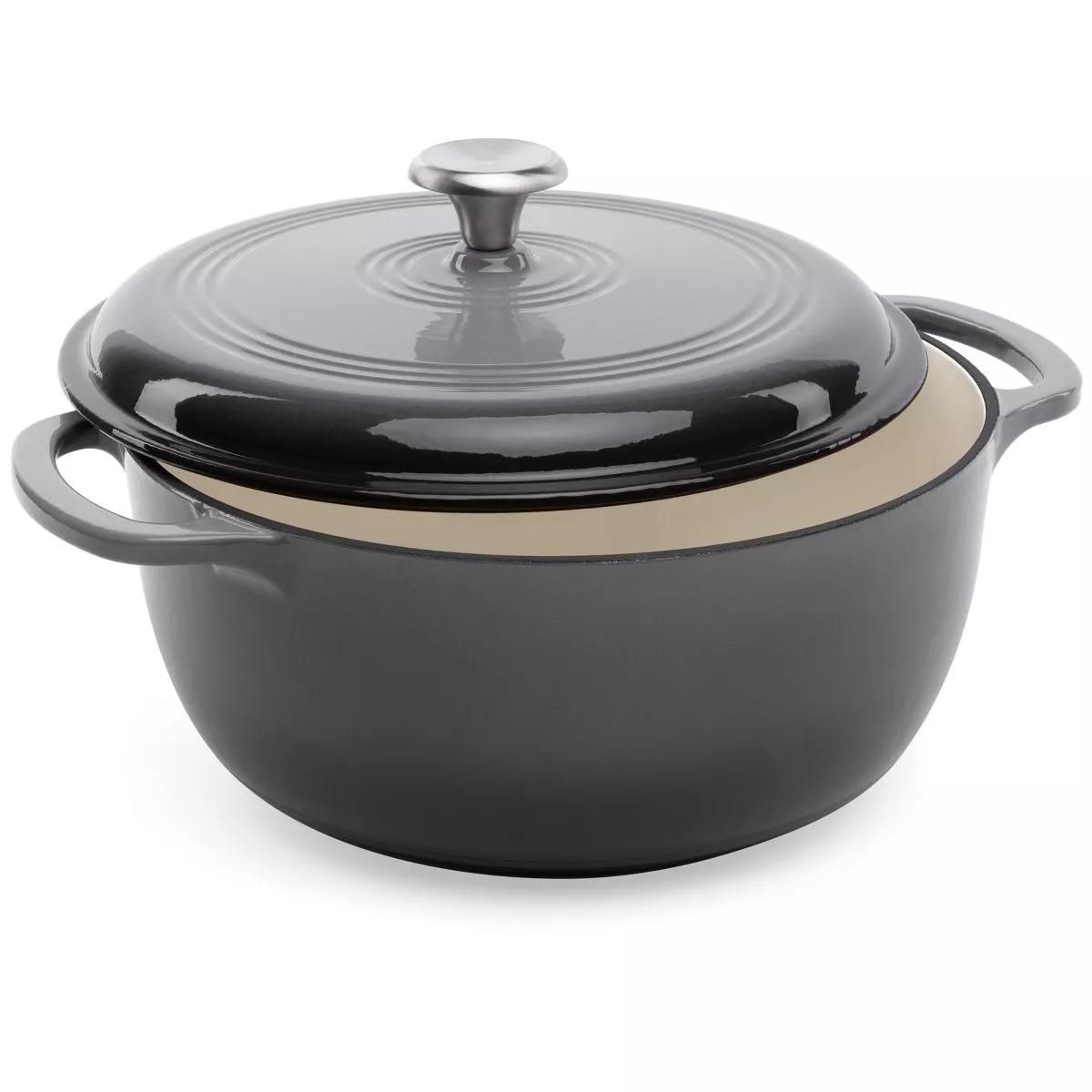Best Choice Products 6 Quart Enamel Cast-Iron Dutch Oven, Heavy-Duty Cookware w/ Dual Handles