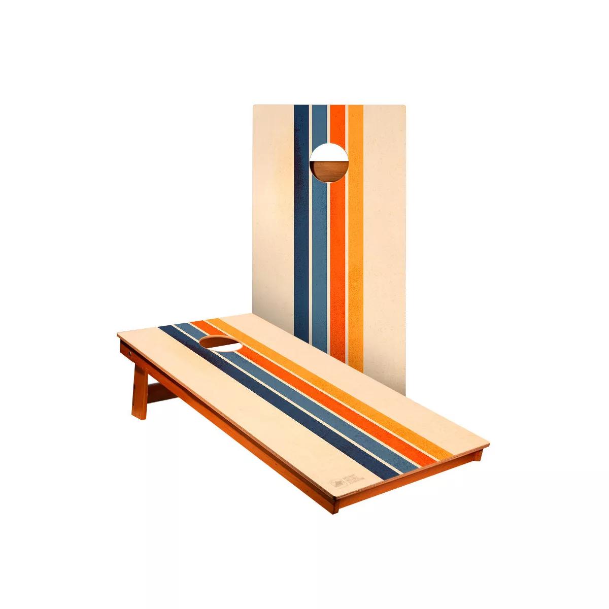 Vintage Striped Cornhole Boards - ACA Backyard Series