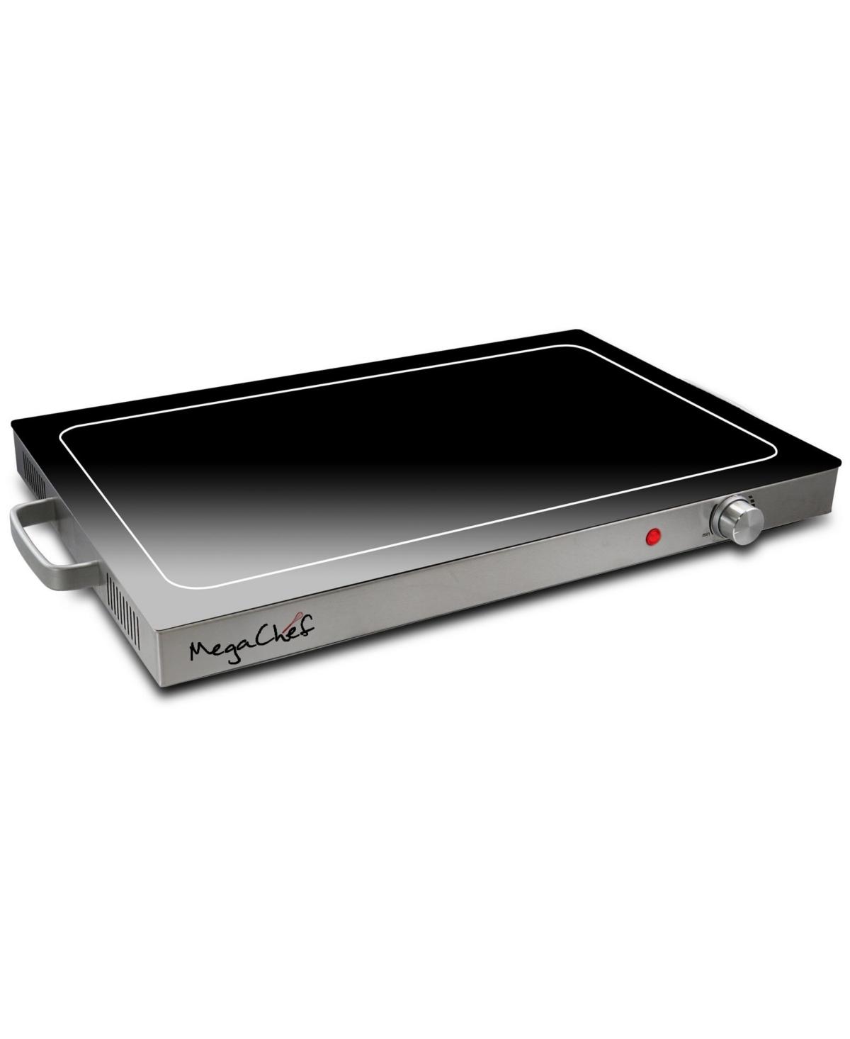 MegaChef Electric Warming Tray with Adjustable Temperature Control - Black
