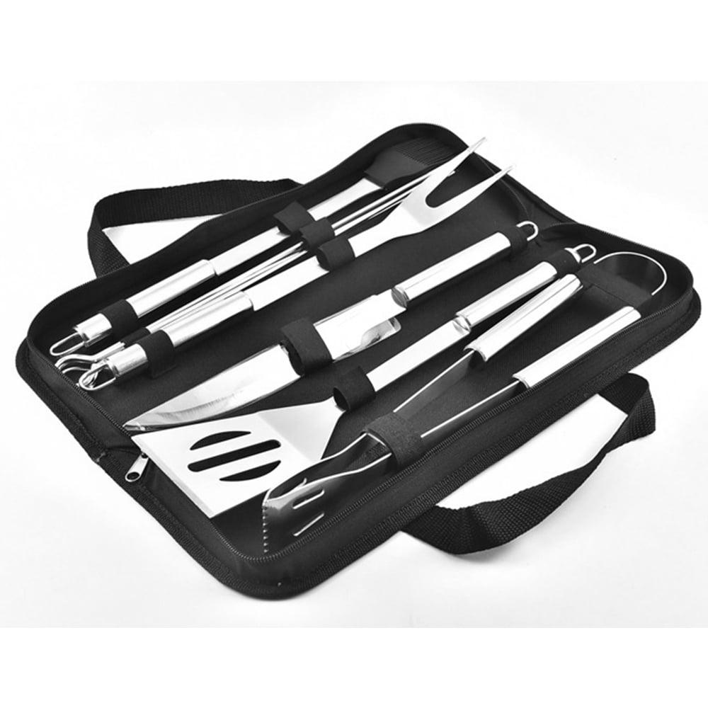 Cowin Grilling Accessories BBQ Grill Tools Set, 9 PCS Stainless Steel Grill Kit with Case, Barbecue Utensil Tool