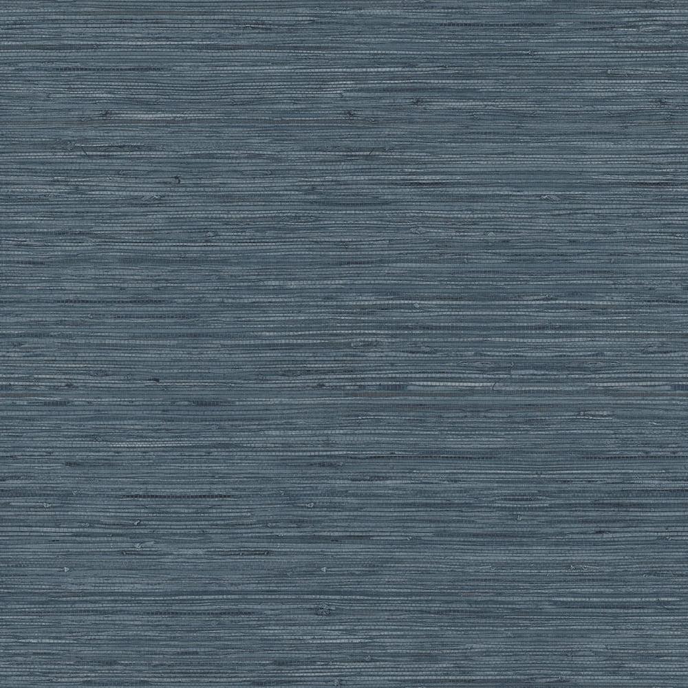 RoomMates Faux Grasscloth Blue Peel and Stick Wallpaper, 20.5 in wide x 18 ft
