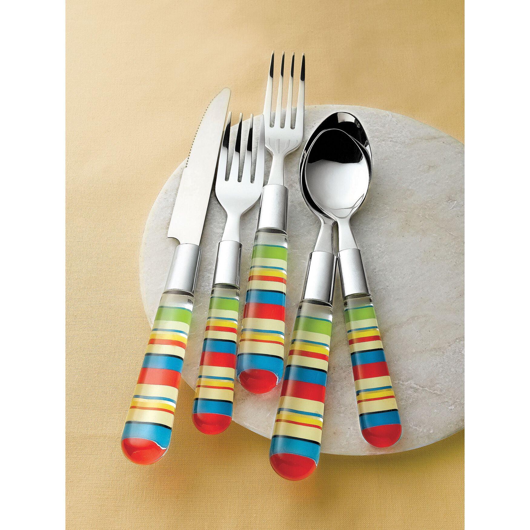 BrylaneHome Santa Fe Striped 20 Piece Flatware Set