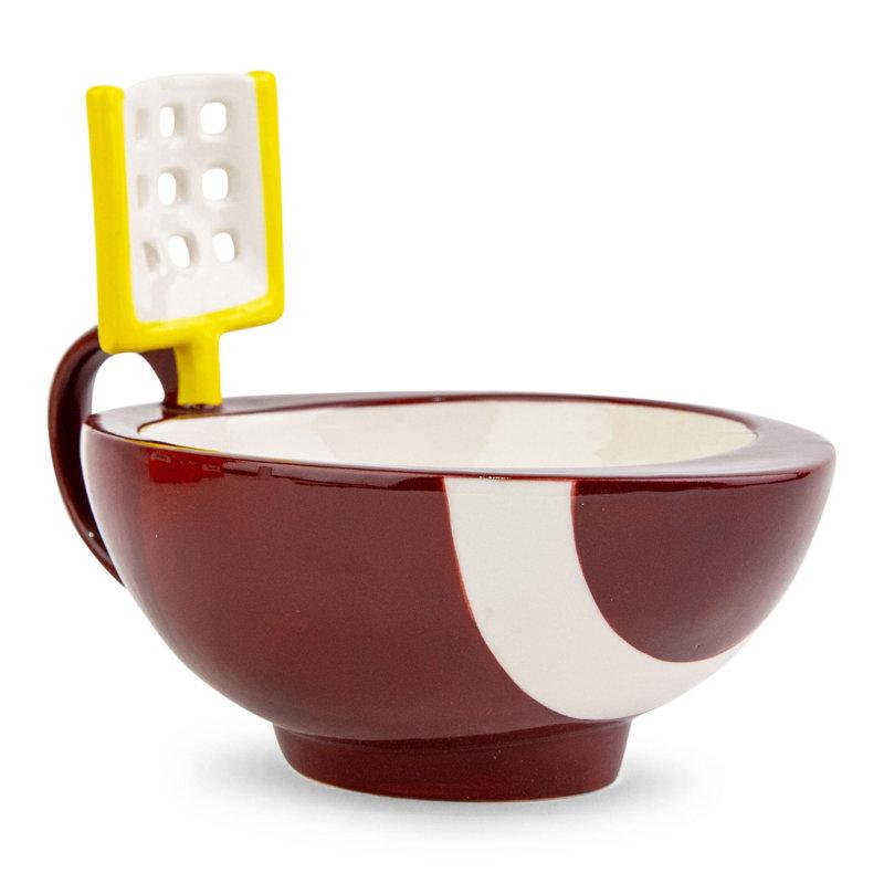 Football Mug With Field Goal 16oz Sculpted Ceramic Mug