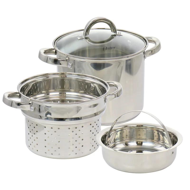 Oster Sangerfield 5 qt. Stainless Steel Pot Set with Lid