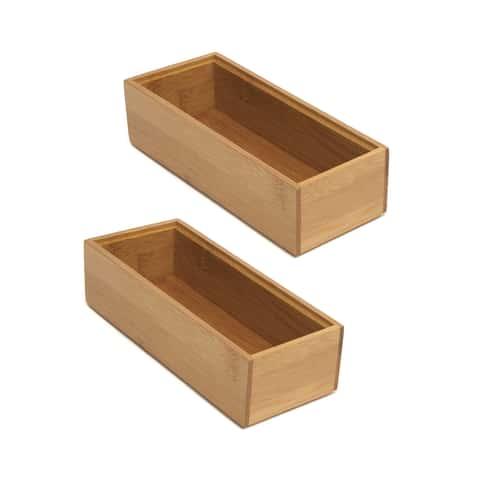 Lipper International 2 in. H X 6 in. W X 3 in. D Bamboo Drawer Organizer