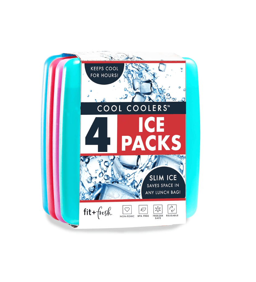 Cool Coolers by Fit & Fresh 4 Pack Slim Ice Packs