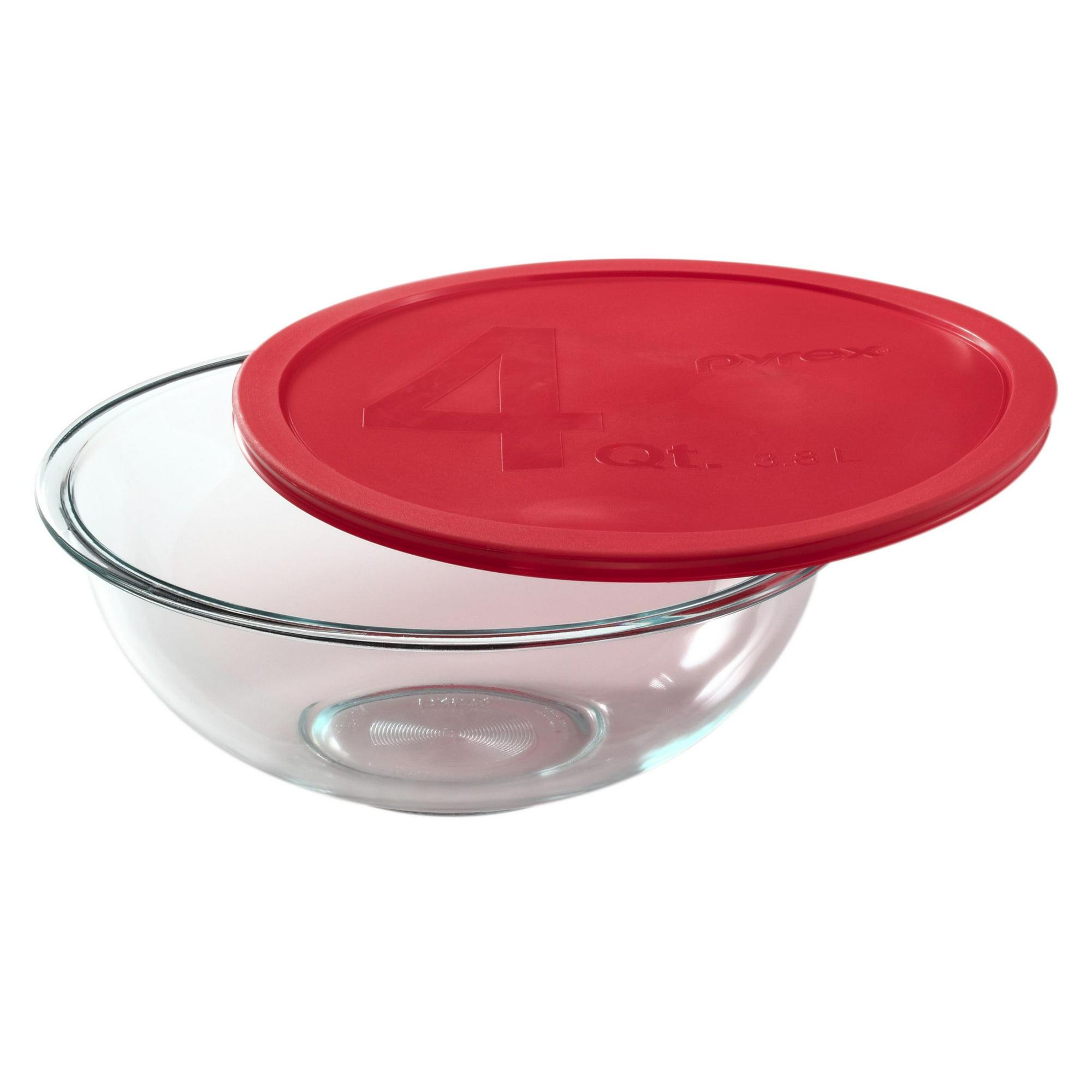 Pyrex 4-quart Mixing Bowl with Red Lid