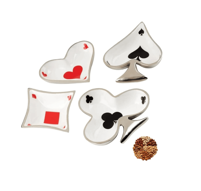 Cool Enamelled Metal Playing Card Dishes