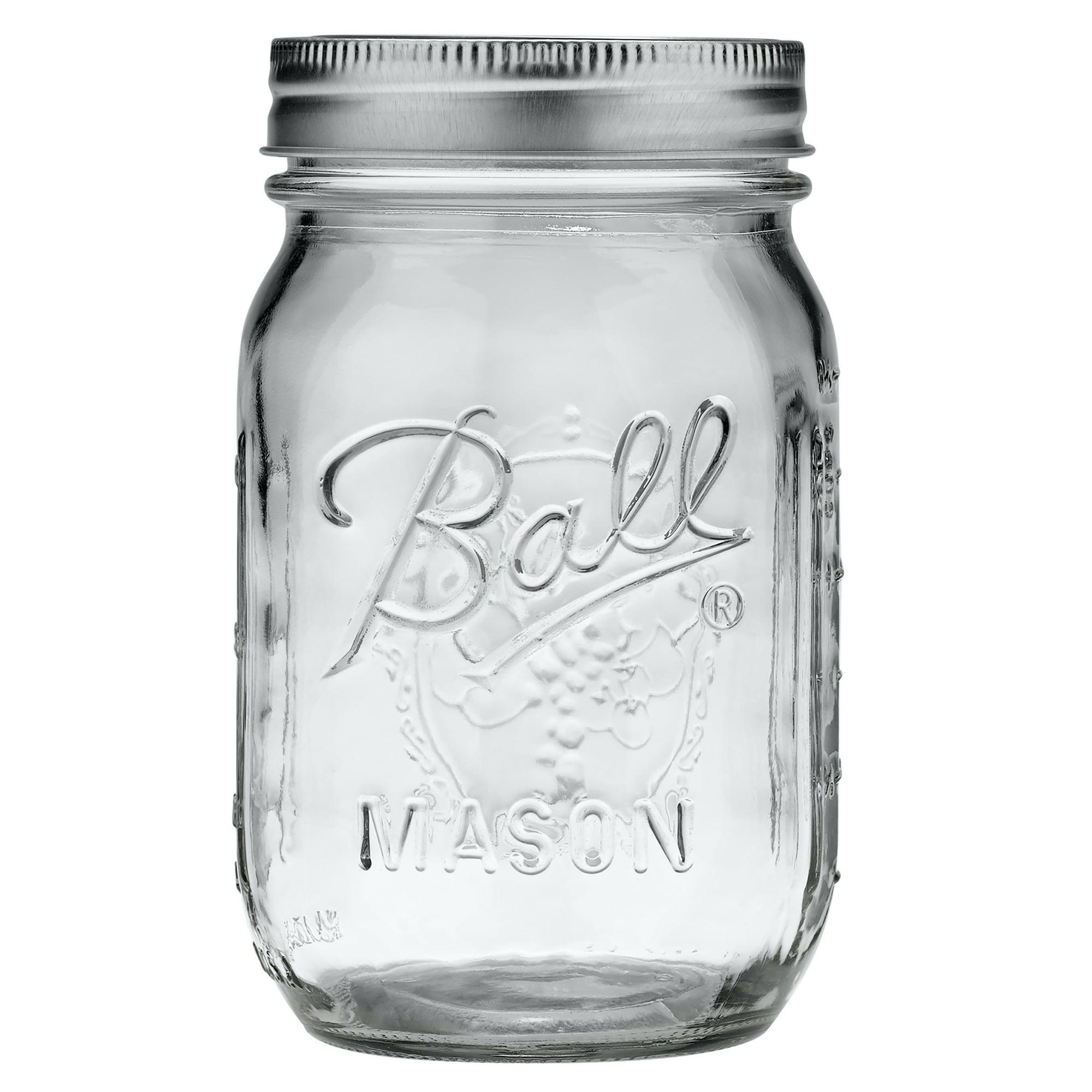 Ball Regular Mouth 16oz Pint Mason Jars with Lids & Bands, 12 Count