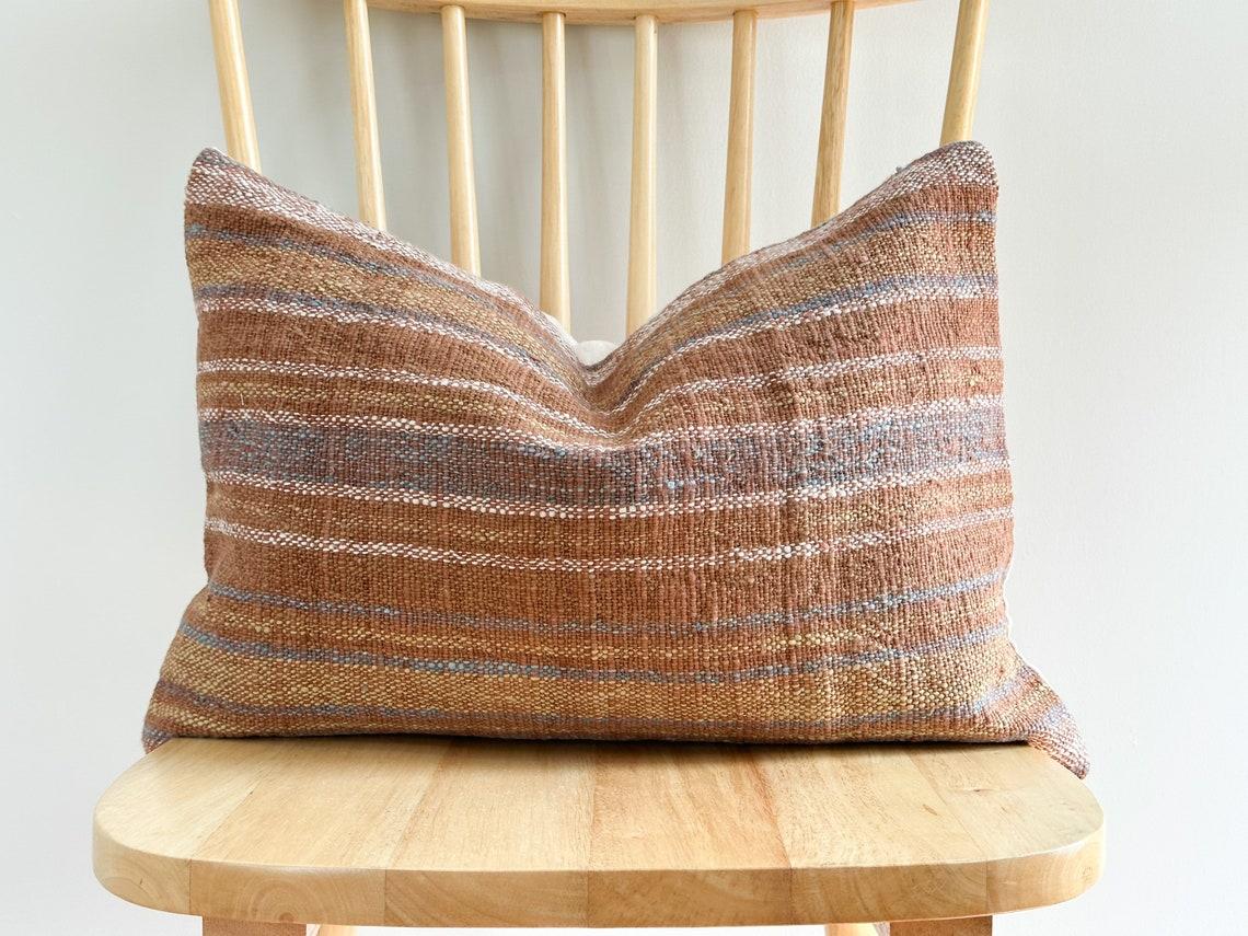 Hand woven Natural Fiber lumbar Pillow Cover