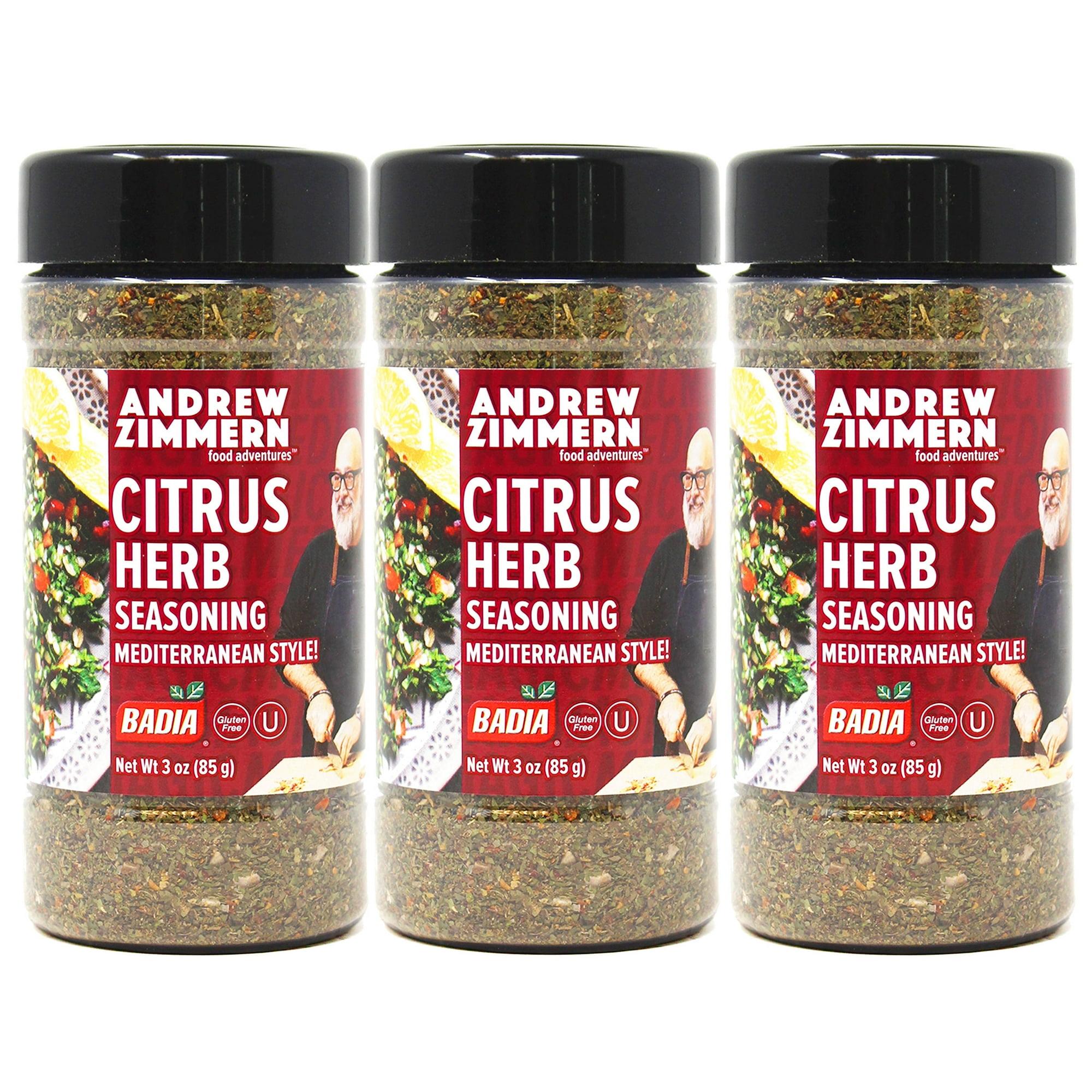 Badia Andrew Zimmern Citrus Herb Seasoning, Mediterranean Style, 3 oz - Palatize Pack of 3