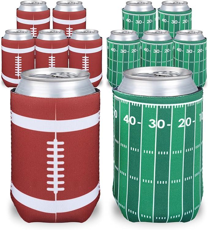 Football Party Decorations,12 Pcs Can Sleeves