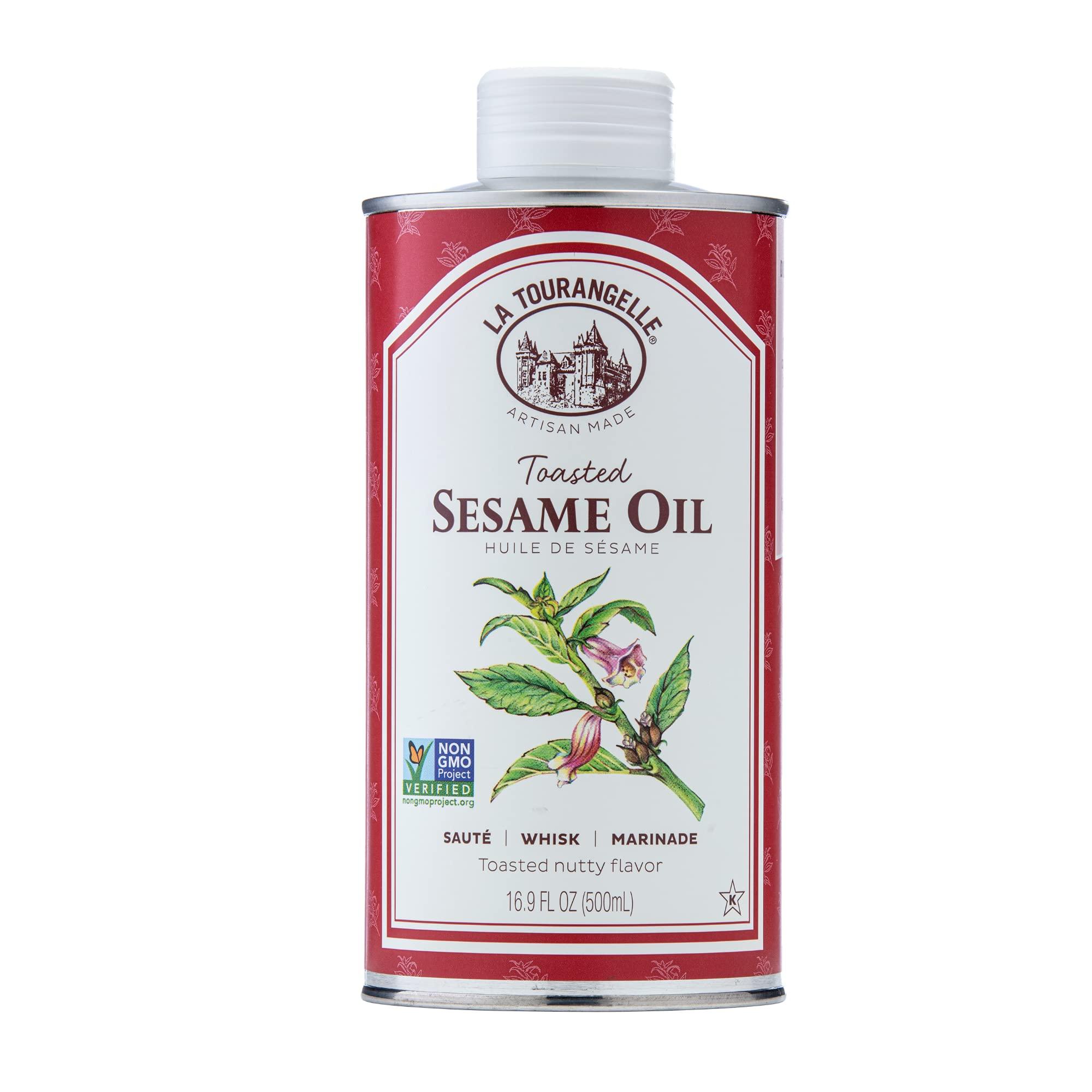 La Tourangelle, Toasted Sesame Oil, Great for Cooking, Add to Noodles, Stir-Fry, Vegetables, Vinaigrettes, and Marinades, 8.45 Fl Oz