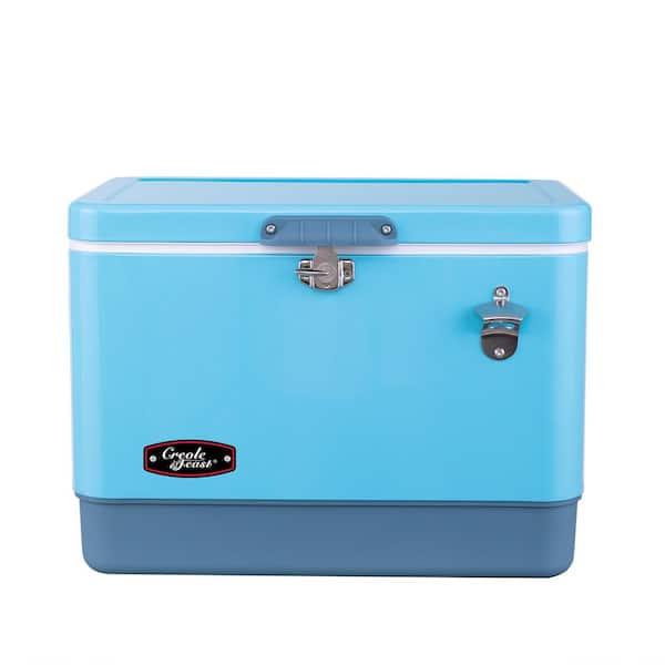Creole Feast 54-Quart Portable Cooler, 4 Days Ice Retention Chest Box for Camping