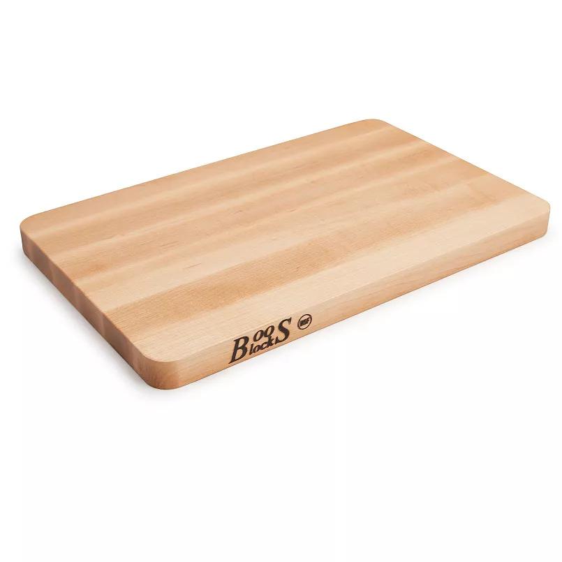 John Boos Chop N Slice Small Maple Wood Edge Grain Cutting Board