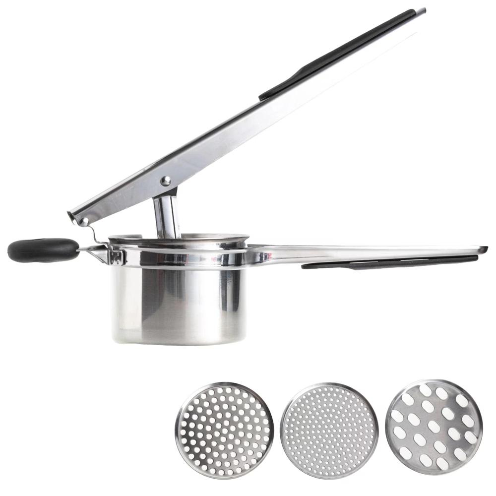 15oz Potato Ricer, Heavy Duty Stainless Steel Potato Masher and Ricer Kitchen Tool