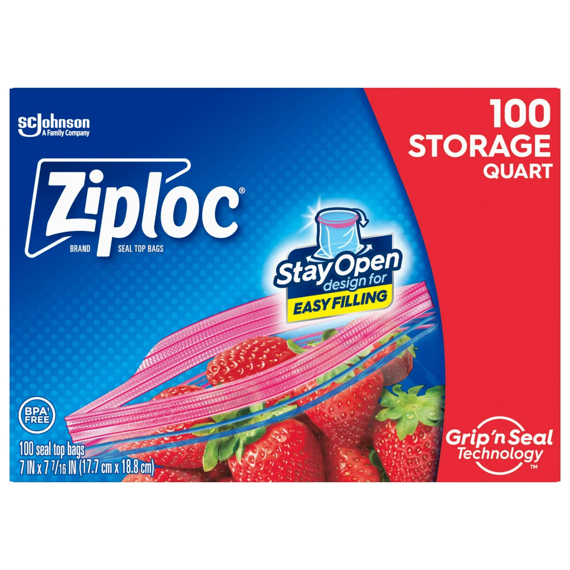 Ziploc Brand Storage Bags, with Grip 'n Seal Technology