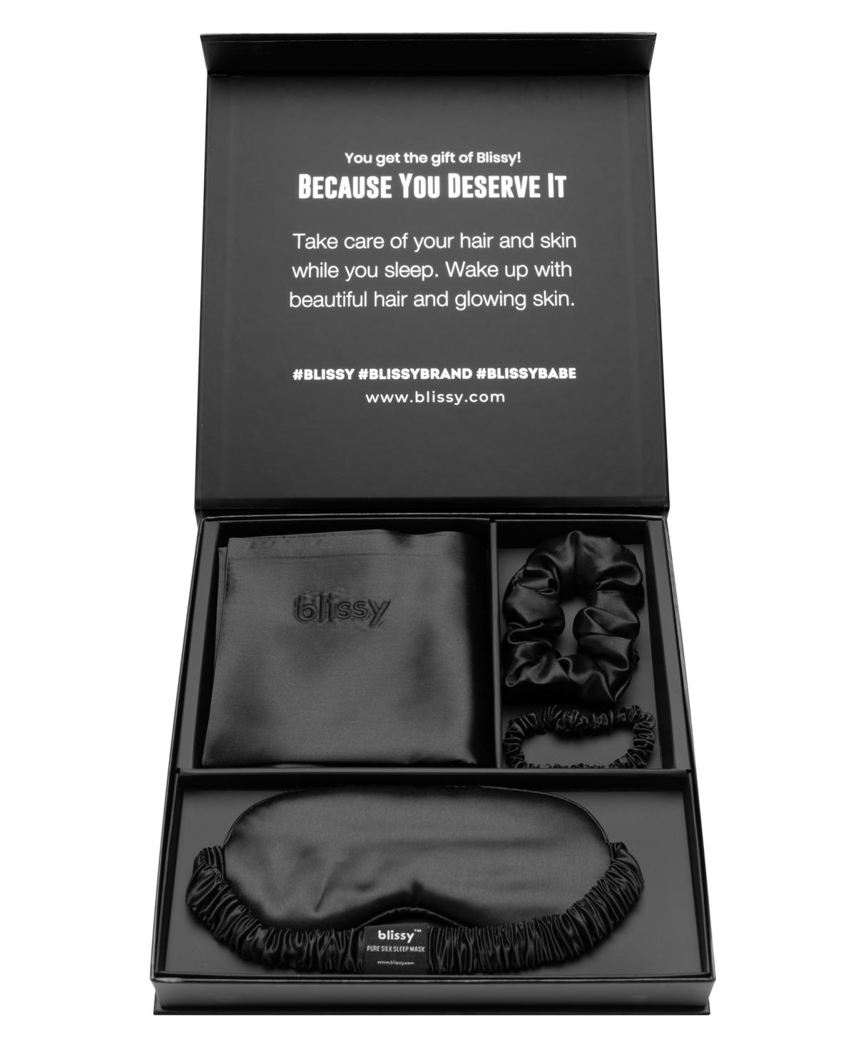 Blissy Pure Silk Dream 4-Pc. Set, Standard - Black