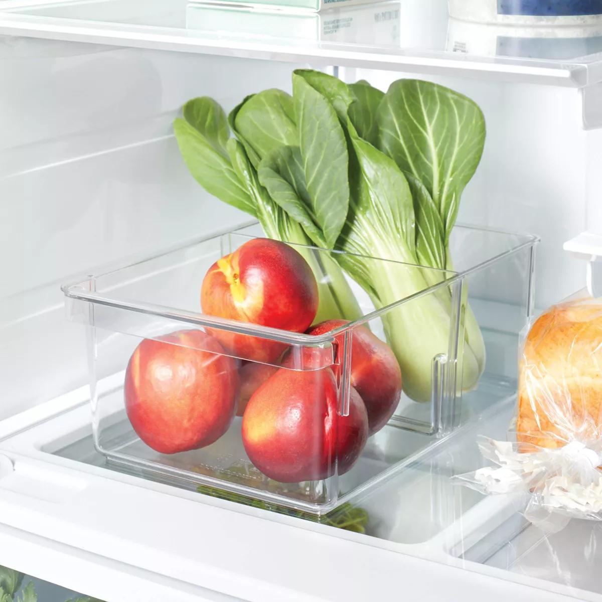 Standard Divided Fridge & Pantry Bin Clear