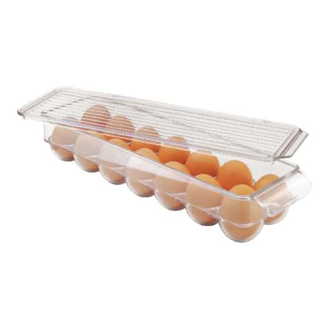 iDesign Linus 3 in. H X 4.25 in. W X 14.5 in. D Plastic Egg Holder