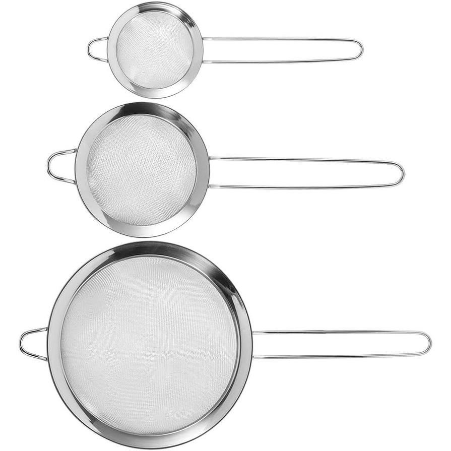 Stainless Steel Fine Mesh Strainer Set