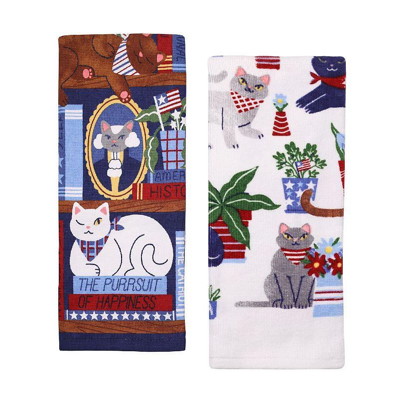 Celebrate Together™ Americana Cat 2 Pack Terry Kitchen Towel 2-pk.