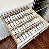 MIUKAA Clear Acrylic Spice Drawer Organizer, 4 Tier- 2 Set Expandable From 13" to 26" Drawer Seasoning Organizer, Kitchen Spice Rack Tray for Drawer/Countertop (Jars not included)