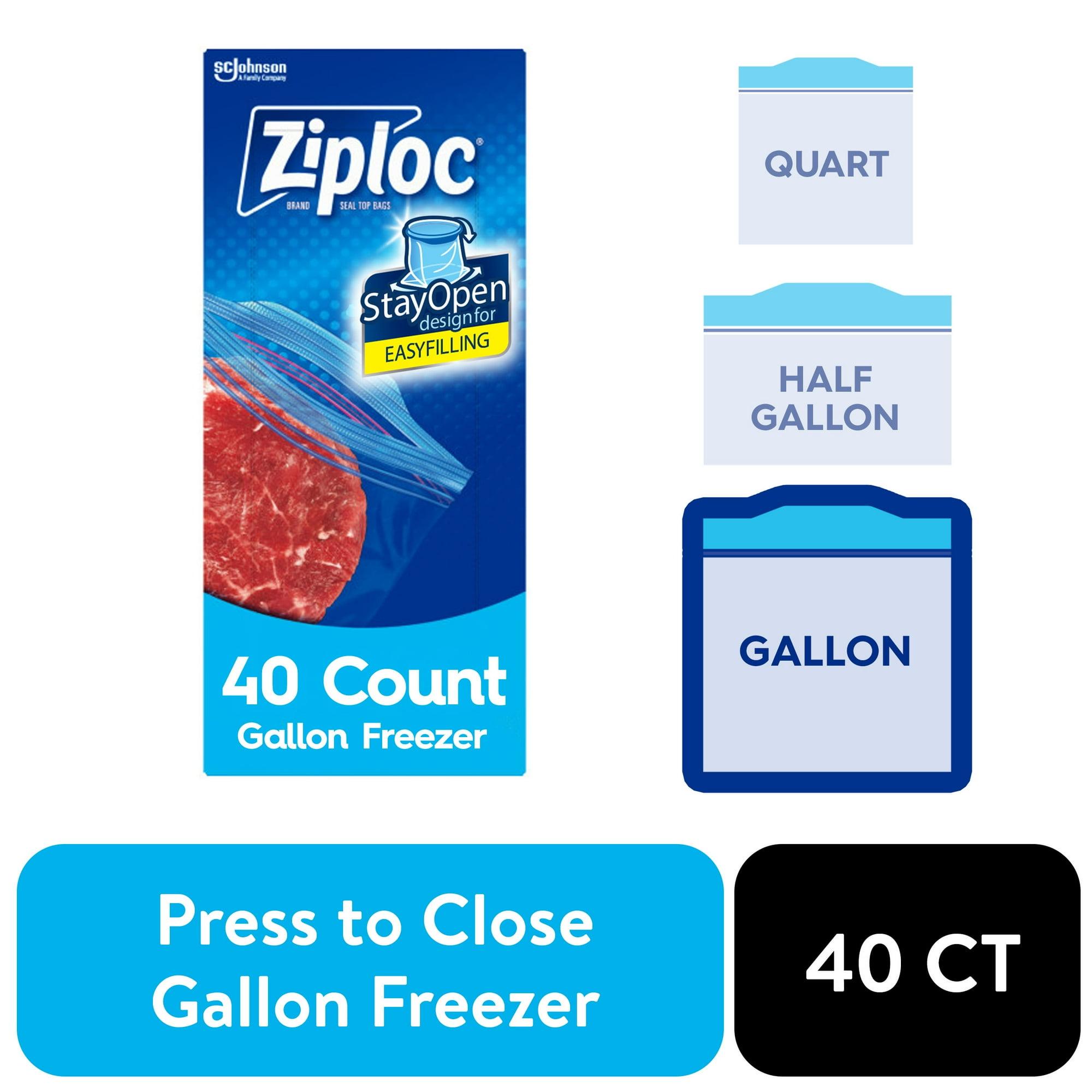 Ziploc Brand Freezer Bags, School Supplies, with Grip 'n Seal Technology
