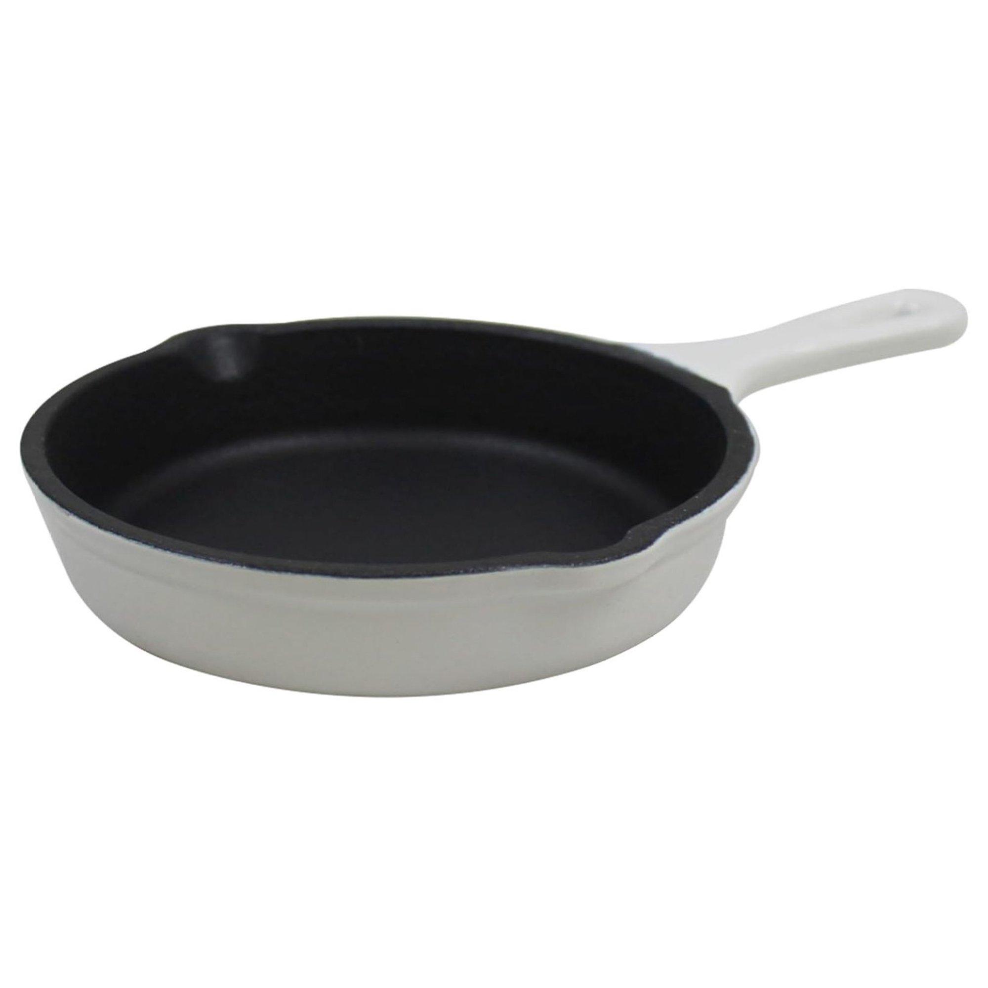 Cast Iron Enameled Cookware (Skillet 6", Artic White)