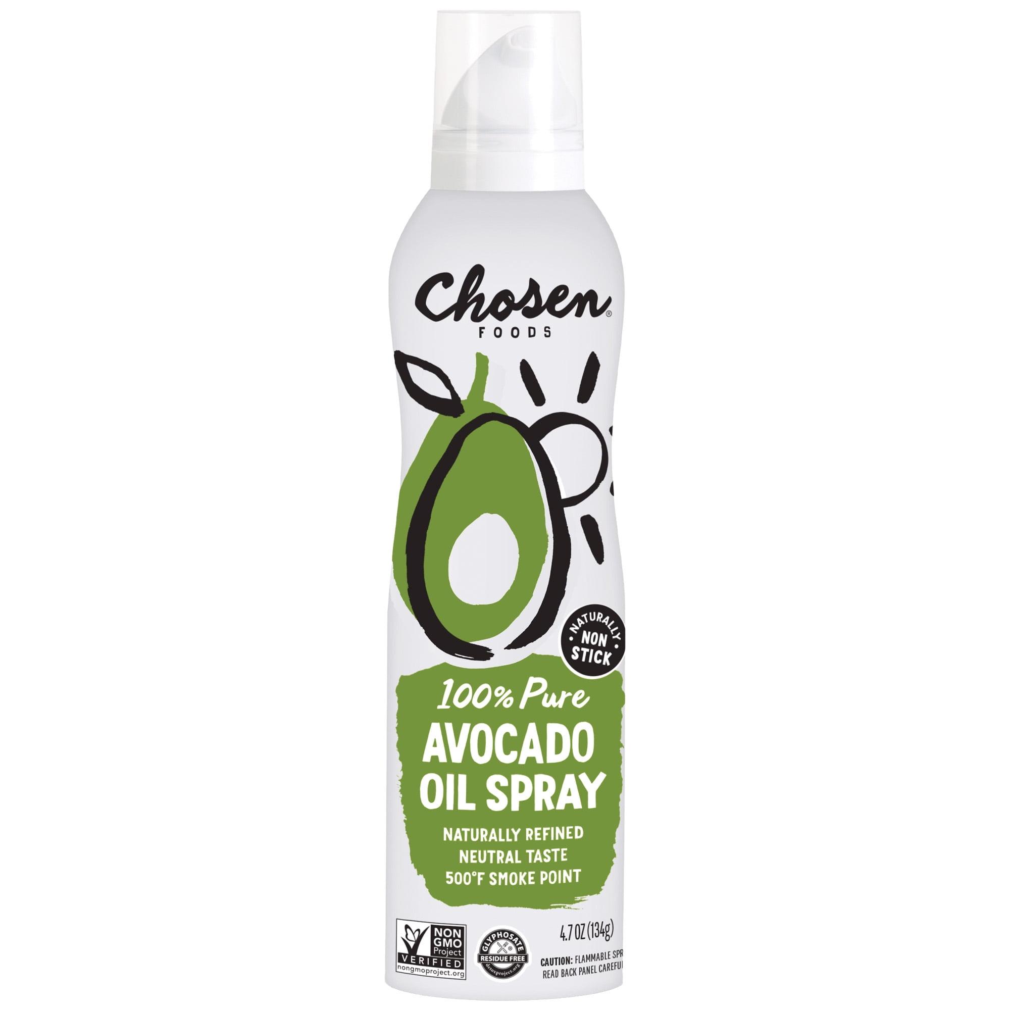 Chosen Foods 100% Pure Avocado Oil, 4.7 fl oz Cooking Spray, Non-GMO