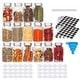 24 Pcs Glass Spice Jars with Spice Labels