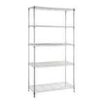 5-Tier Steel Wire Shelving Unit in Chrome (36 in. W x 72 in. H x 16 in. D)