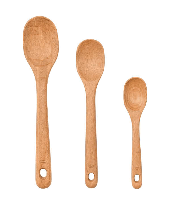 OXO Good Grips 3-Piece Wooden Spoon Set,Brown