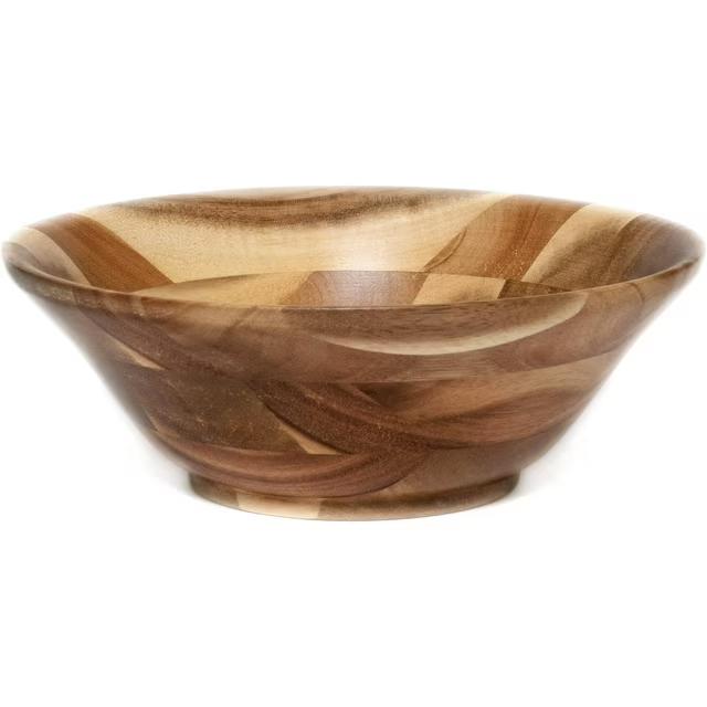 Lipper International Acacia Flared Serving Bowl for Salads, Fruit, or Popcorn, Small, 7"