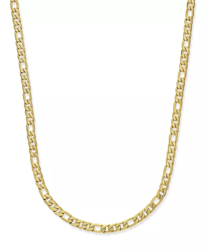 Men's Gold-Tone Figaro Chain Necklace