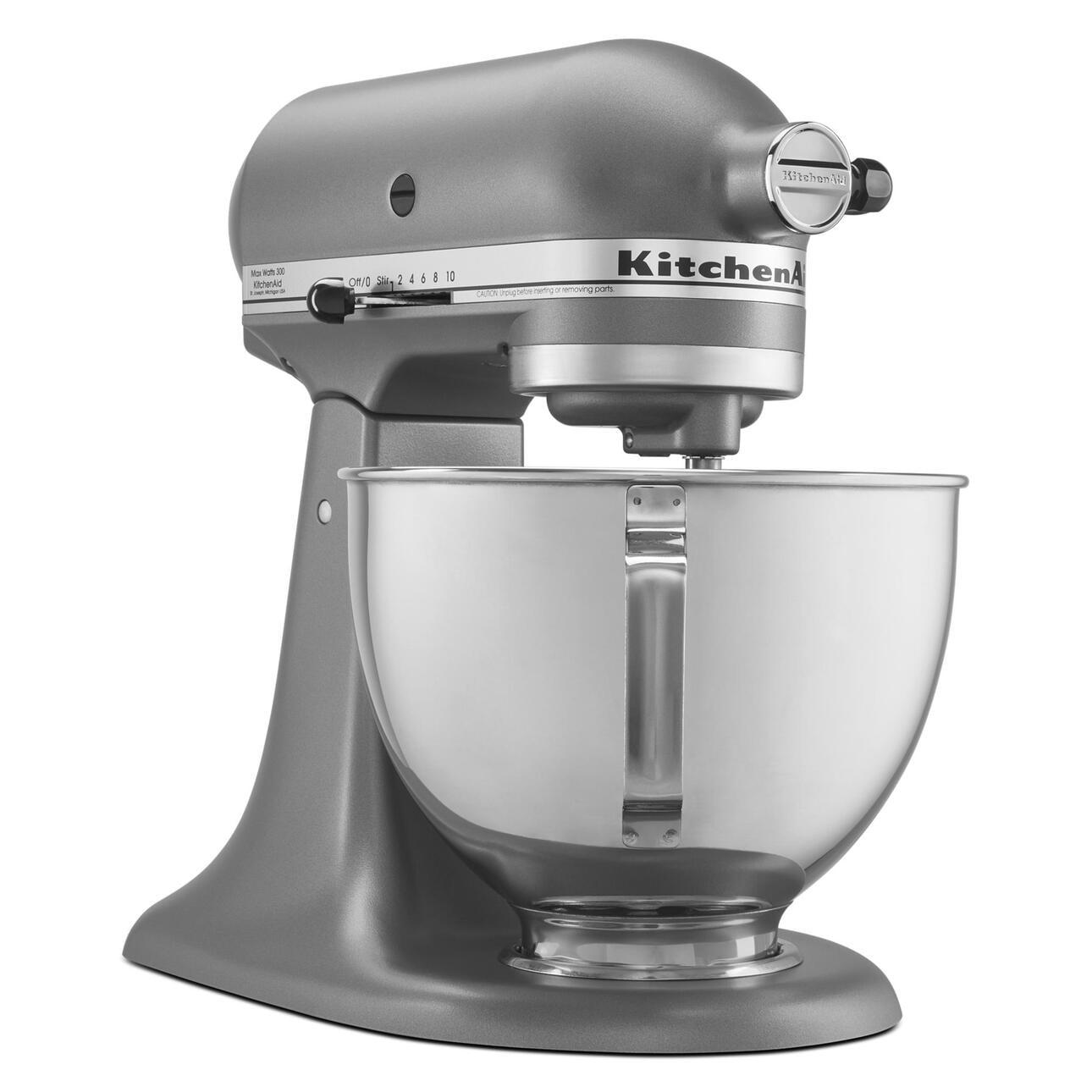 KitchenAid® Deluxe 4.5 Quart Tilt-Head Stand Mixer, Silver, KSM97