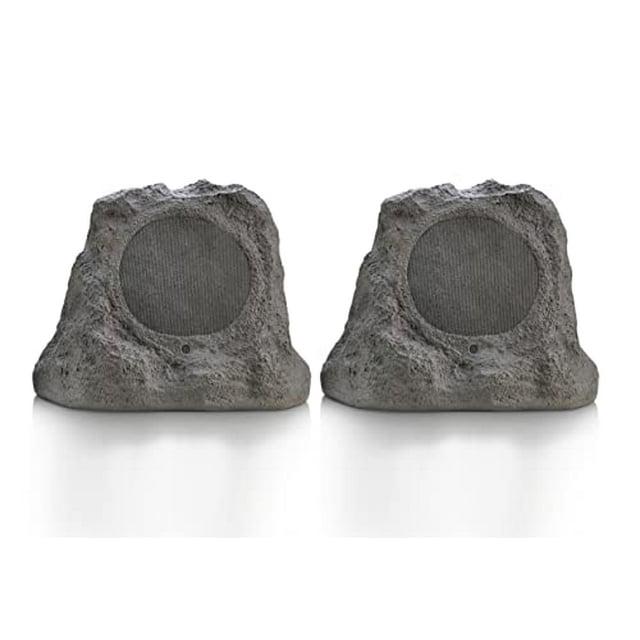 SOUND PRO SPS-2000-SL Dual Outdoor Bluetooth Active Rock Speaker Pair, Gray Slate