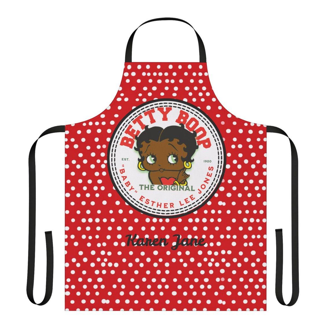 Apron, Black Betty Boop Retro Style Kitchen Cooking Gift for Her