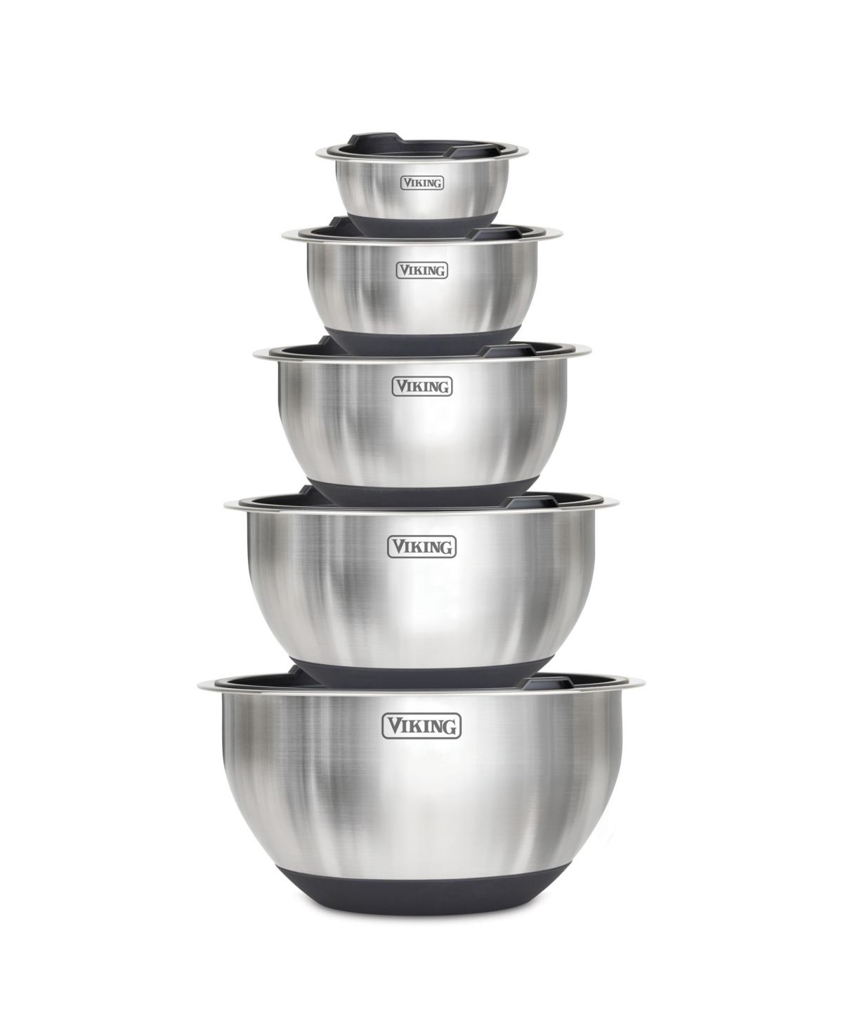 Viking 10 Pc Stainless Steel Mixing Bowl Set - Stainless Steel