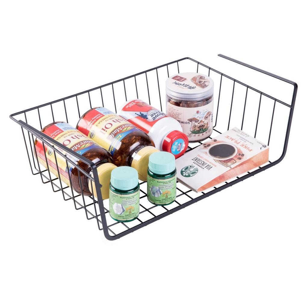 Hanging Under Shelf Metal Storage Basket - Set of 2