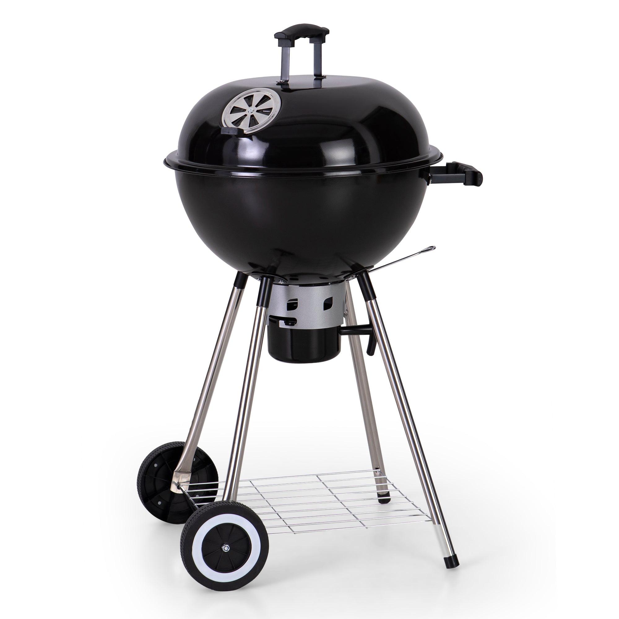Sophia & William Portable 18" Kettle Charcoal BBQ Grill with Ash Catcher and Wheels