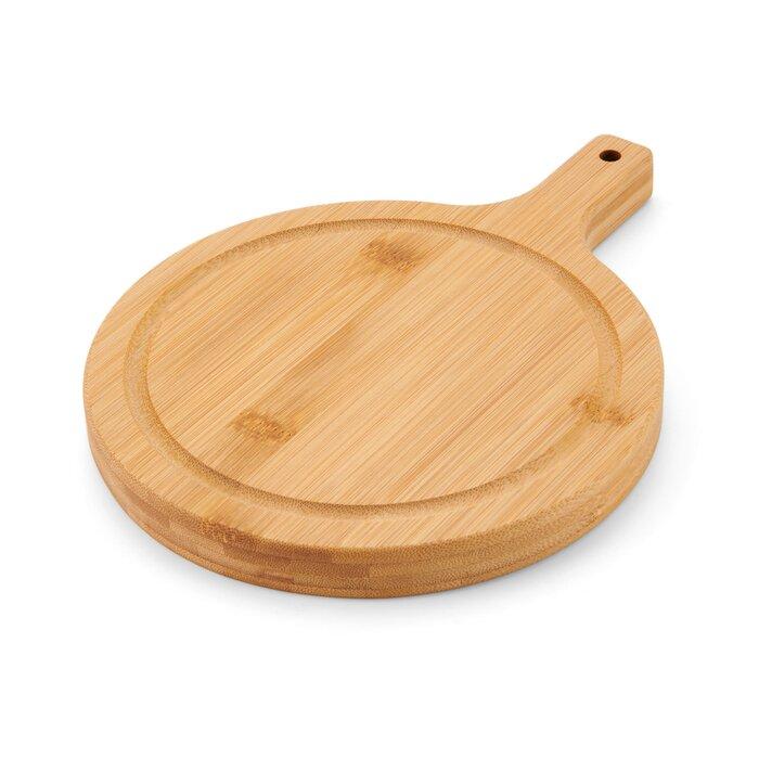 Farberware Round Paddle Board with Juice Groove, Bamboo