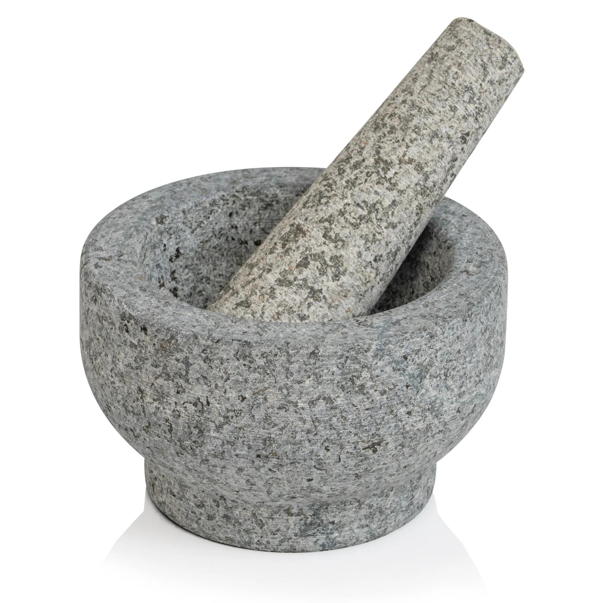 MAXAM Granite Mortar & Pestle, Gray