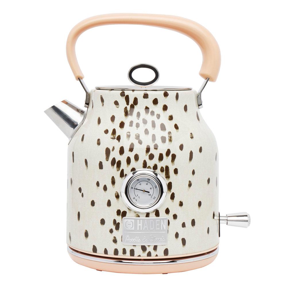 HADEN Poodle & Blonde 1.8 qt. Stainless Steel Electric Tea Kettle