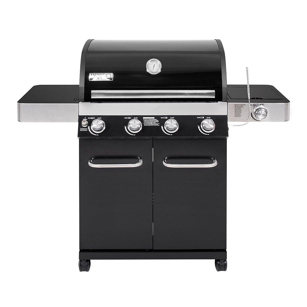 Monument Grills 4-Burner Liquid Propane 60000 BTU Gas Grill Stainless with Side Burner (Part number: 13892)
