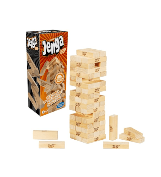 Hasbro Gaming Jenga Classic Game with Genuine Hardwood Blocks