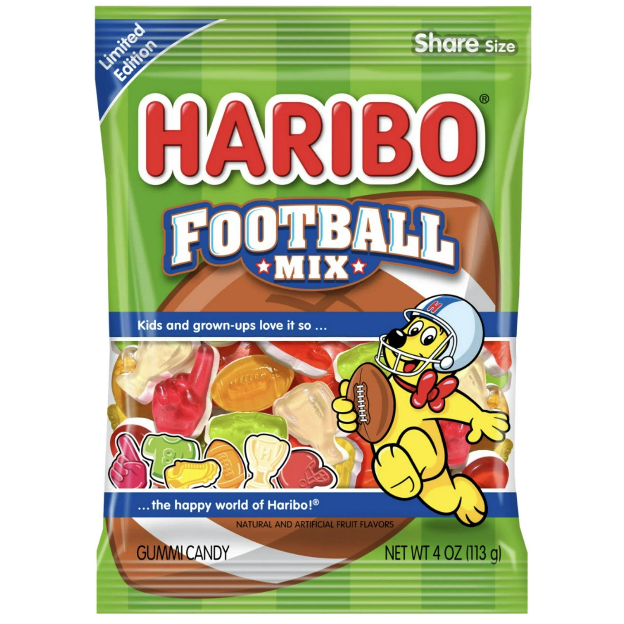 HARIBO Football Mix Gummy Candy, 4 oz